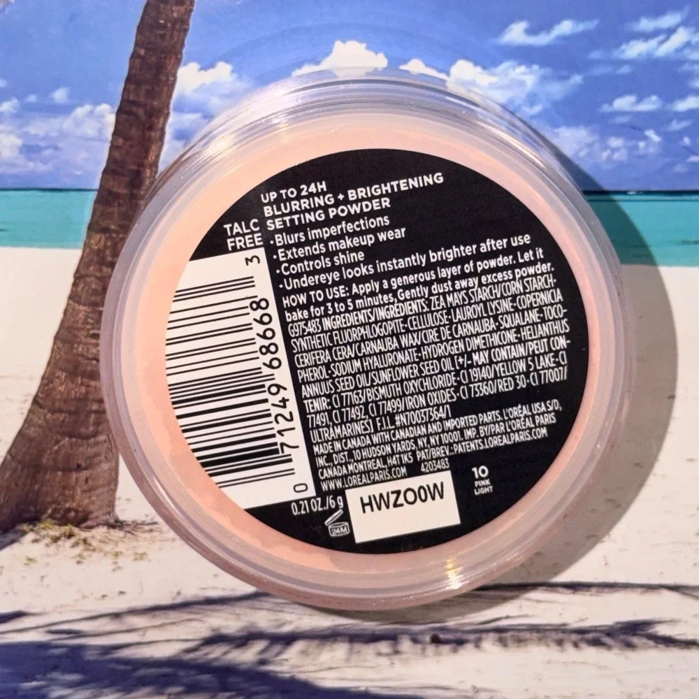 L'Oreal Infallible Blur-Fection Loose Setting Powder 10 Pink Light Brightening